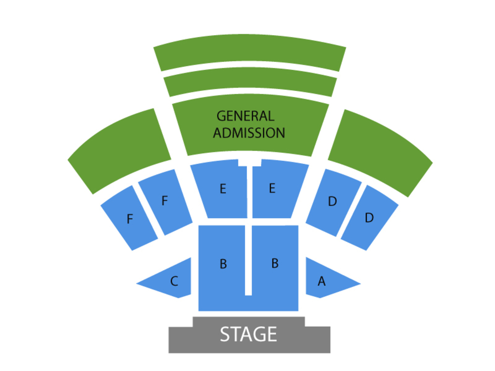 Seating Chart for End Stage Seating Chart at Ironstone Amphitheatre at Ironstone Vineyards