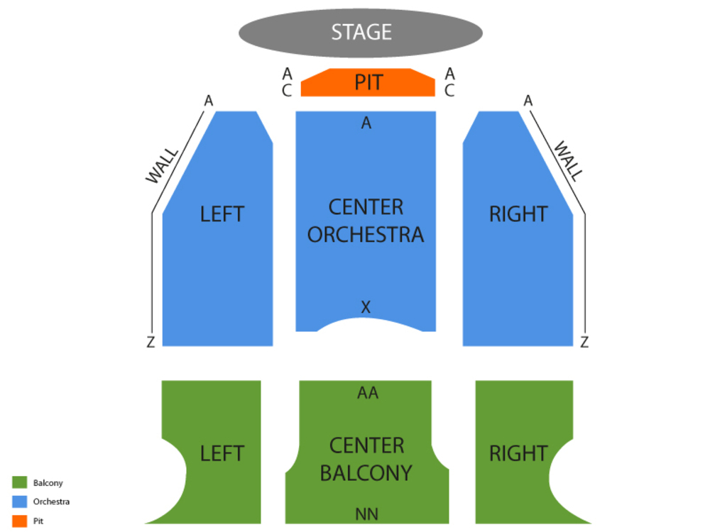 Seating Chart for Full House Seating Chart at Sunrise Theatre
