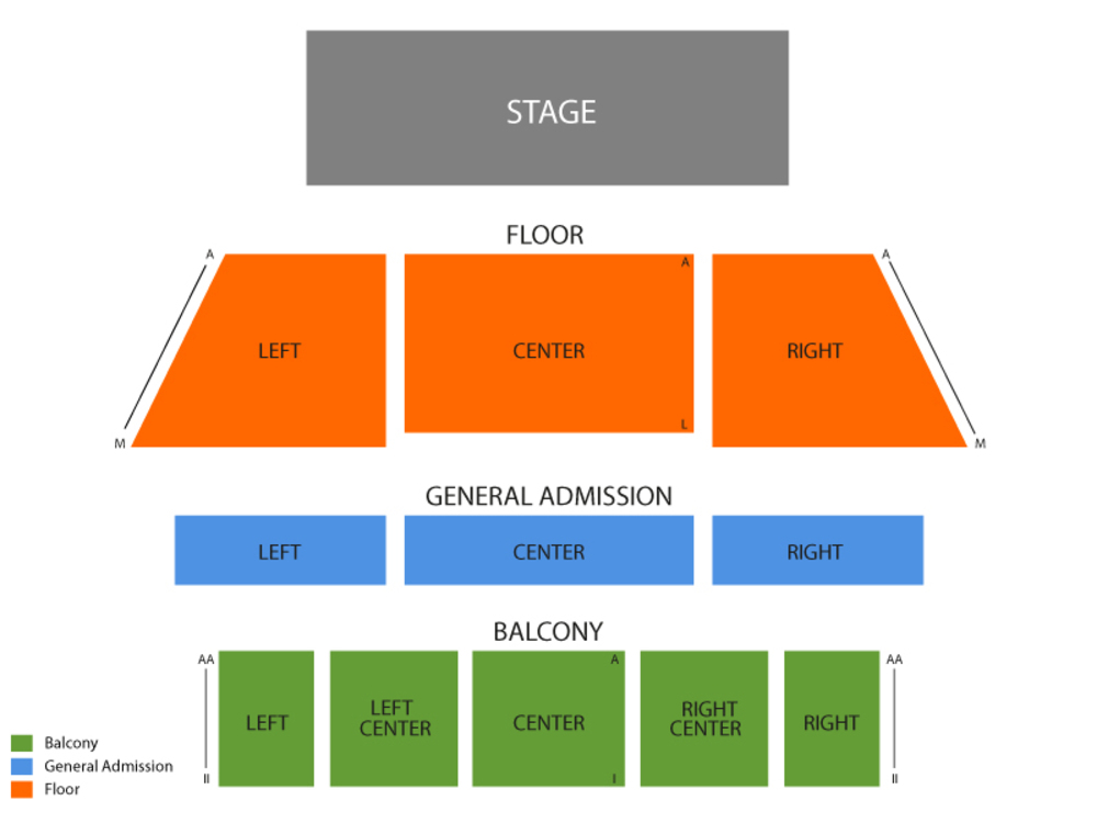 Seating Chart for Full House Seating Chart at The National