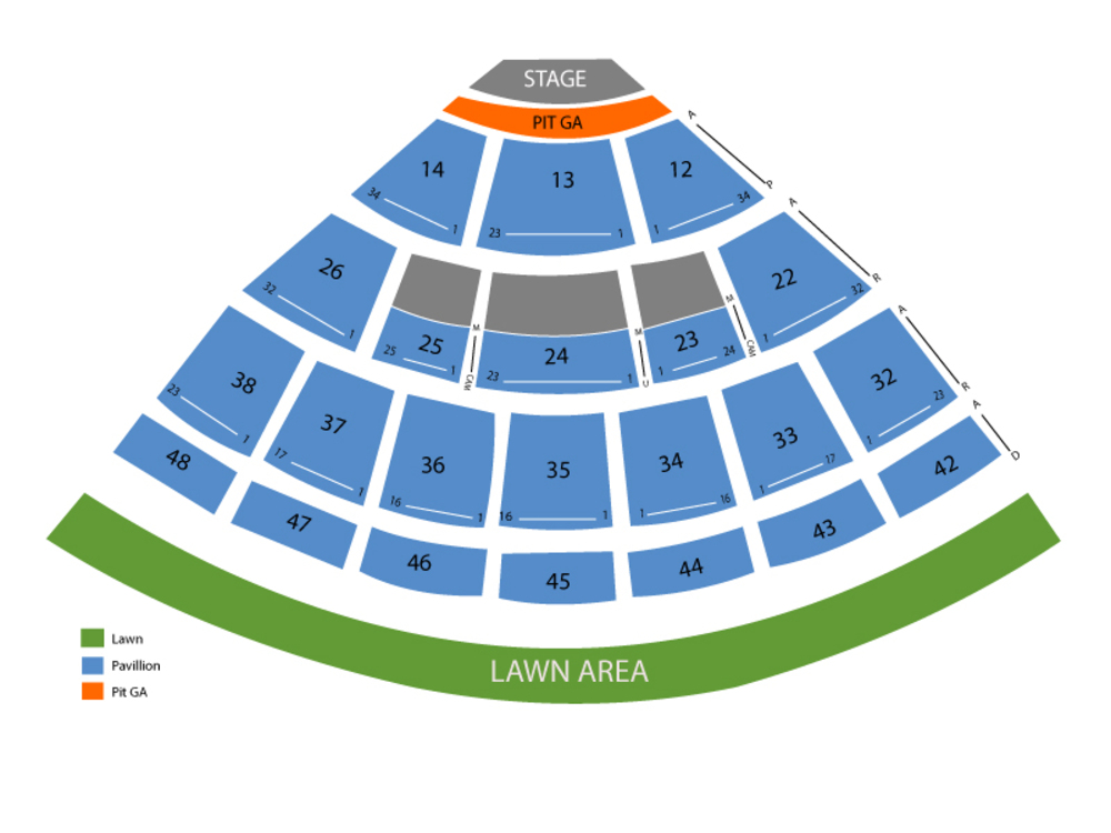 Seating Chart for Full House Seating Chart at Blossom Music Center