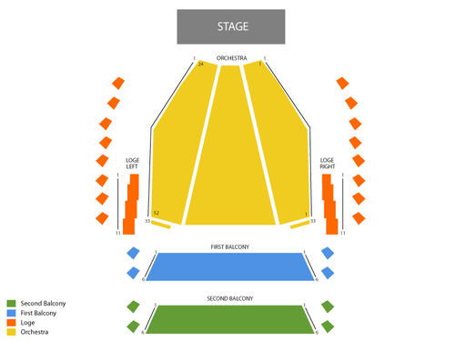 Centennial Concert Hall Seating Chart