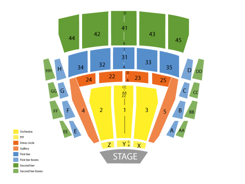 Seating Chart for Full House Seating Chart at McCaw Hall