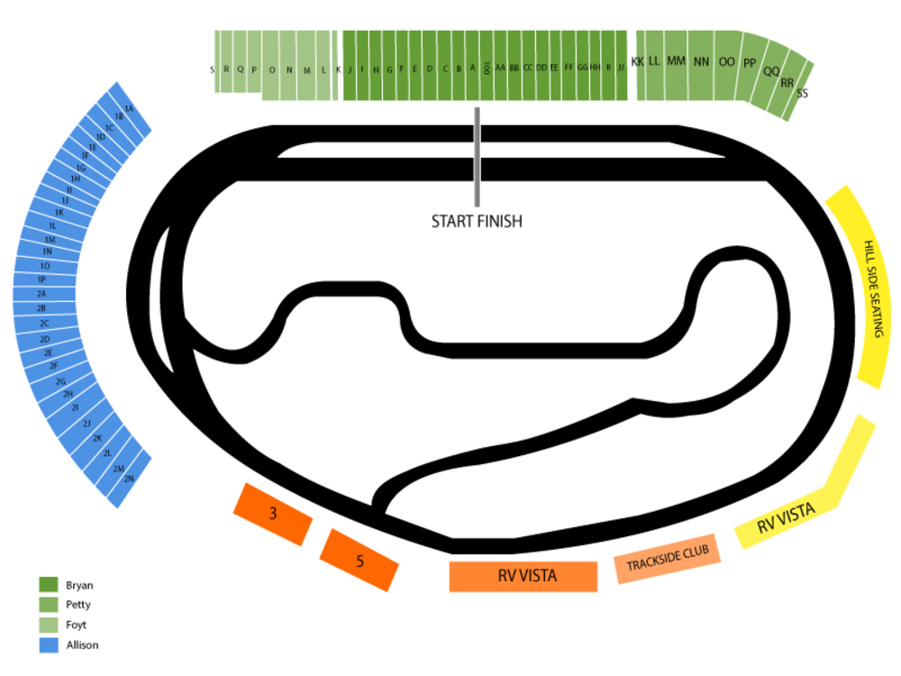 Seating Chart for Auto Racing Seating Chart at Phoenix International Raceway