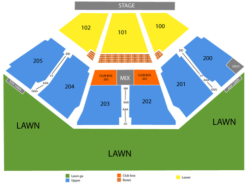 Gexa Energy Pavilion Seating Chart
