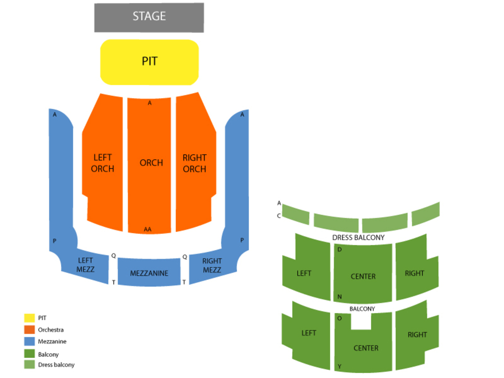 Seating Chart for Full House Seating Chart at Alabama Theatre