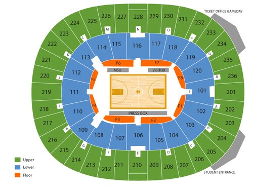 Humphrey Coliseum Seating Chart
