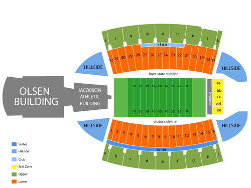 Jack Trice Stadium Seating Chart