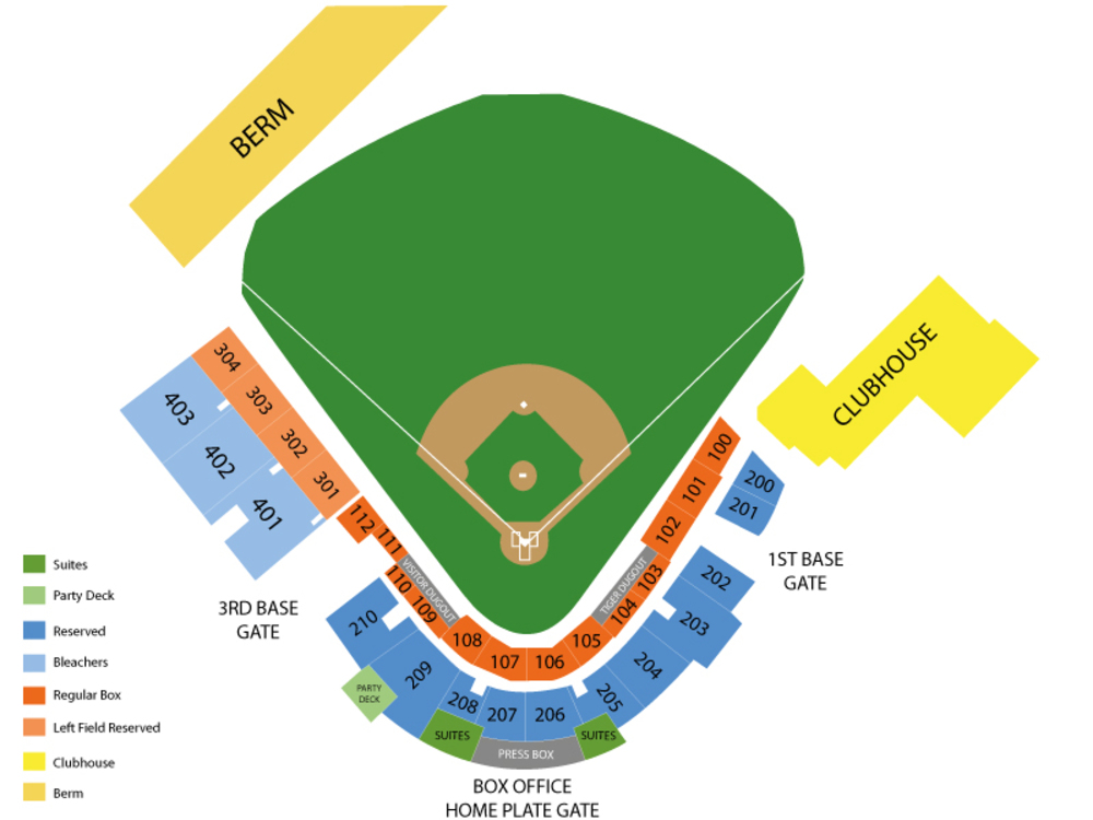 Seating Chart for Baseball Seating Chart at Joker Marchant Stadium