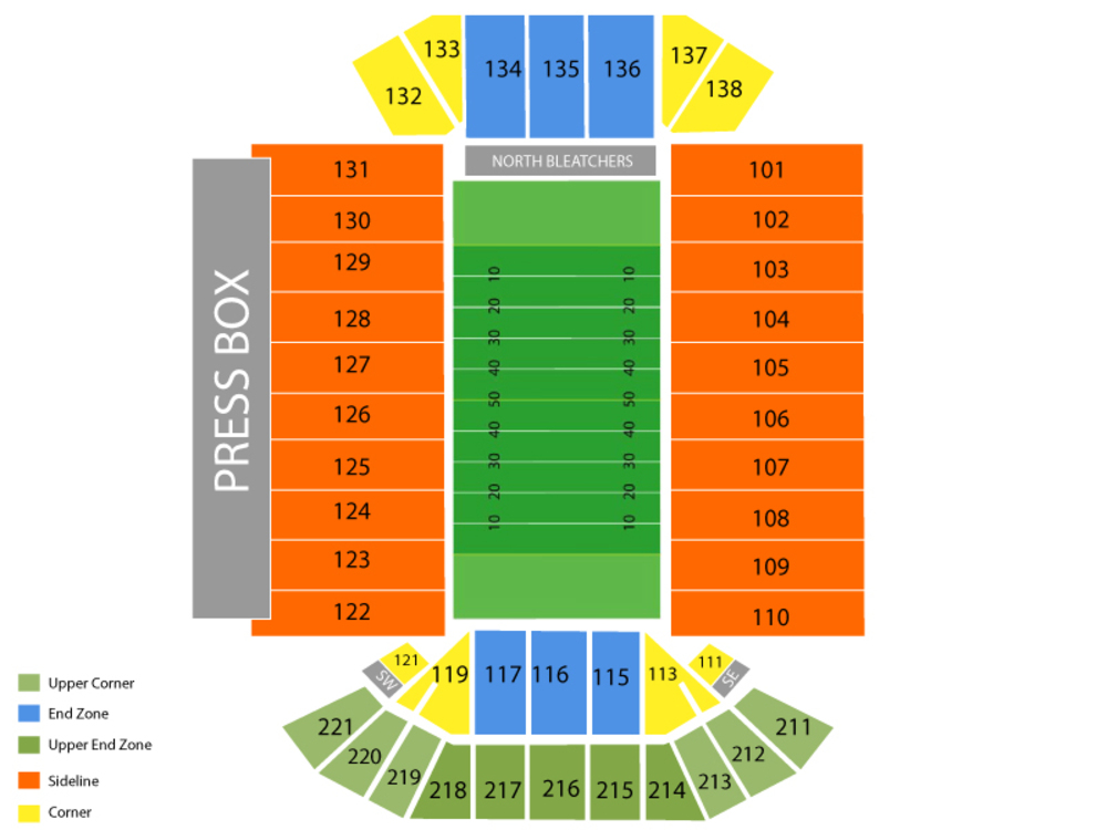 Seating Chart for Football Seating Chart at Kinnick Stadium