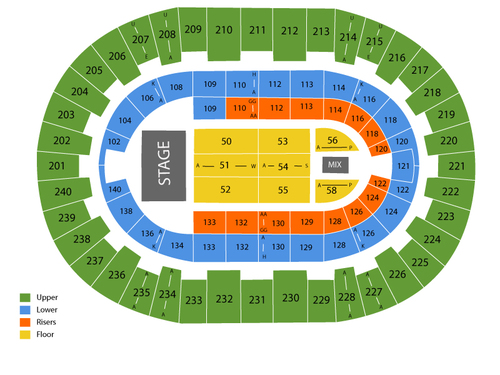 North Charleston Coliseum Seating Chart