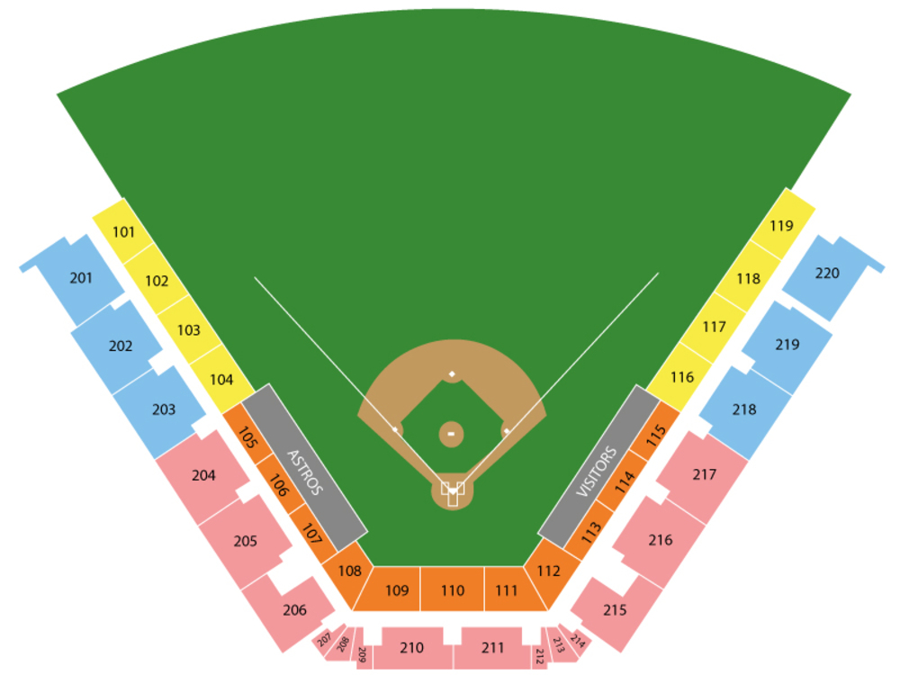 Seating Chart for Baseball Seating Chart at Osceola County Stadium
