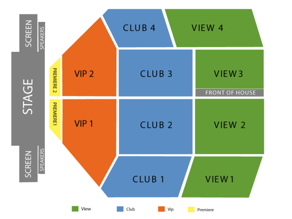 Seating Chart for Full House Seating Chart at Emerald Queen Casino