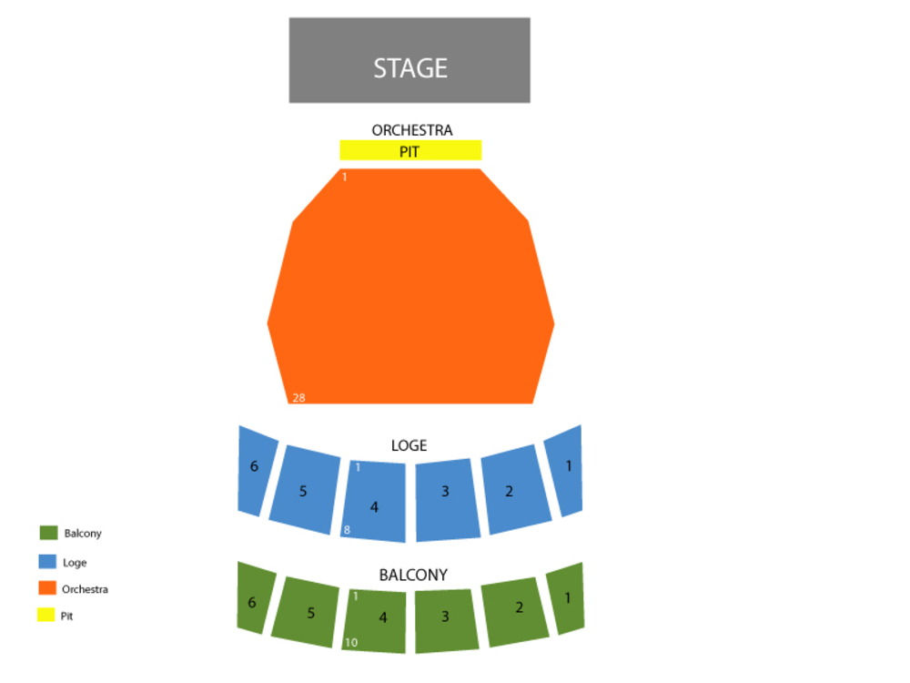 Seating Chart for Full House Seating Chart at Long Beach Terrace Theater