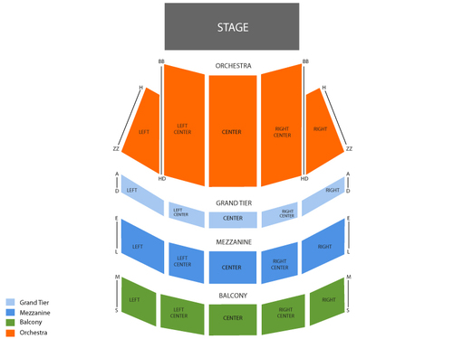 Copley Symphony Hall Seating Chart