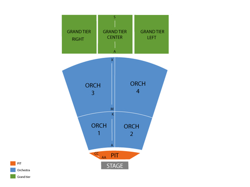 North Charleston Performing Arts Center Seating Chart