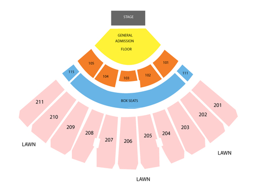White River Amphitheatre Seating Chart