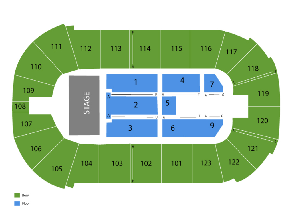 Seating Chart for End Stage Seating Chart at State Farm Arena