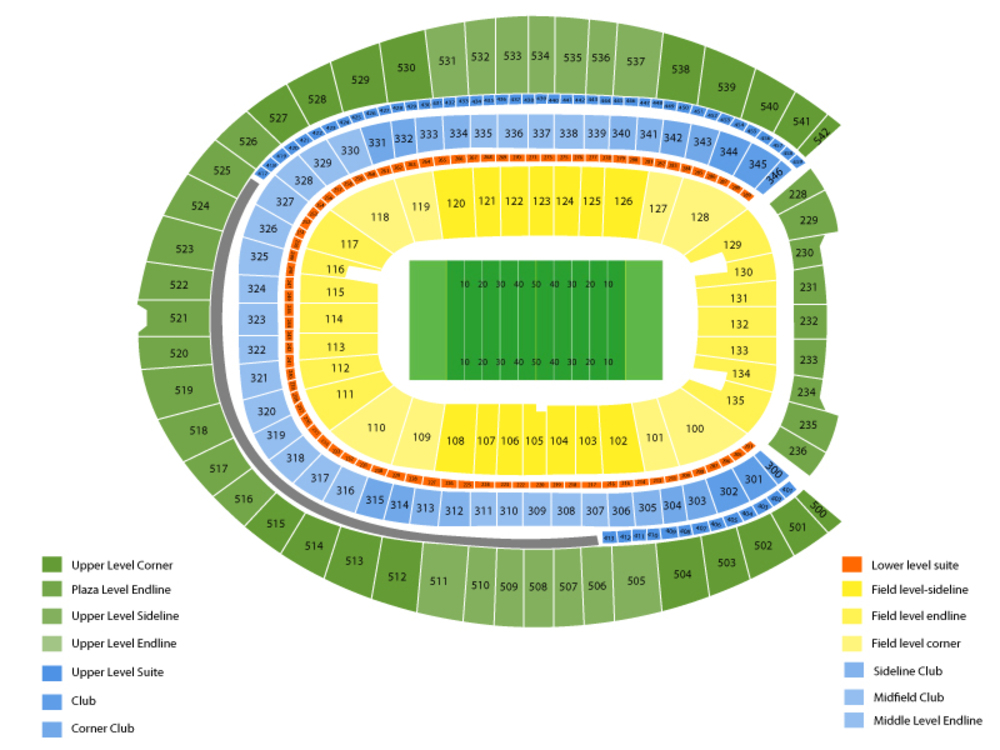 Empower Field At Mile High seating map