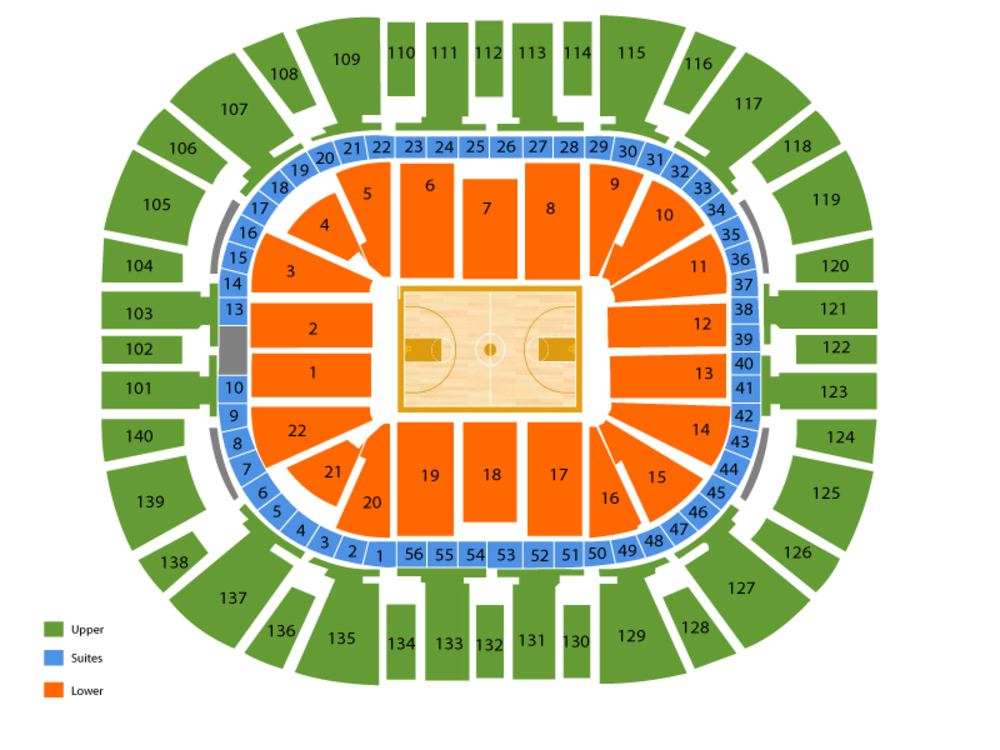 Delta Center seating map