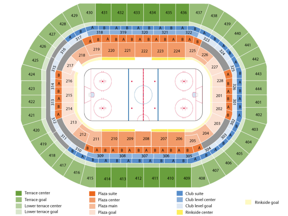 Honda Center seating map