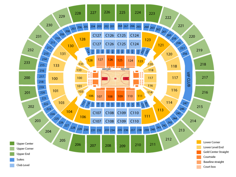 Rocket Arena seating map