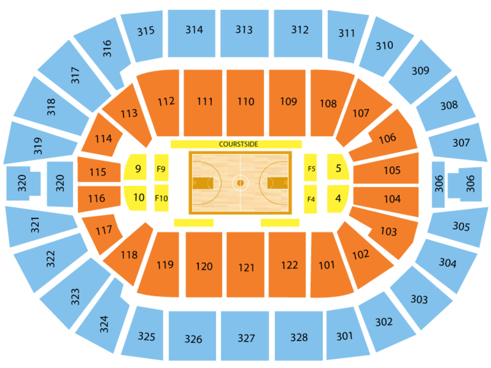 BOK Center seating map