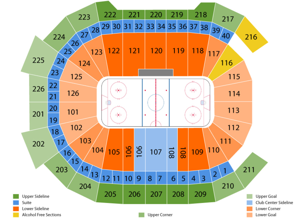 Giant Center seating map