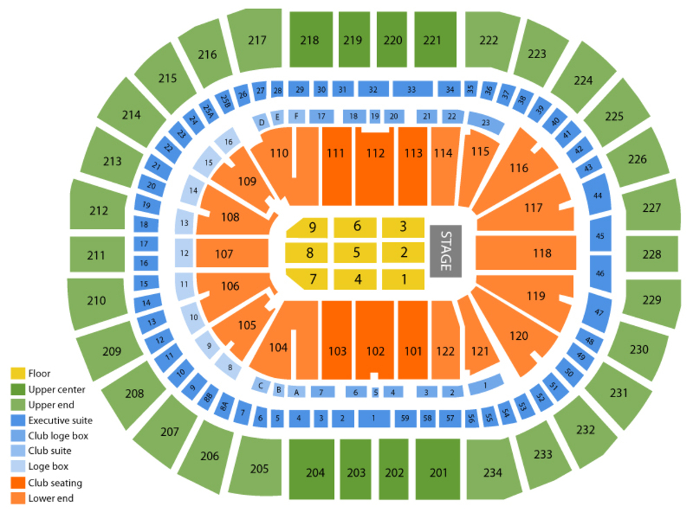 PPG Paints Arena seating map