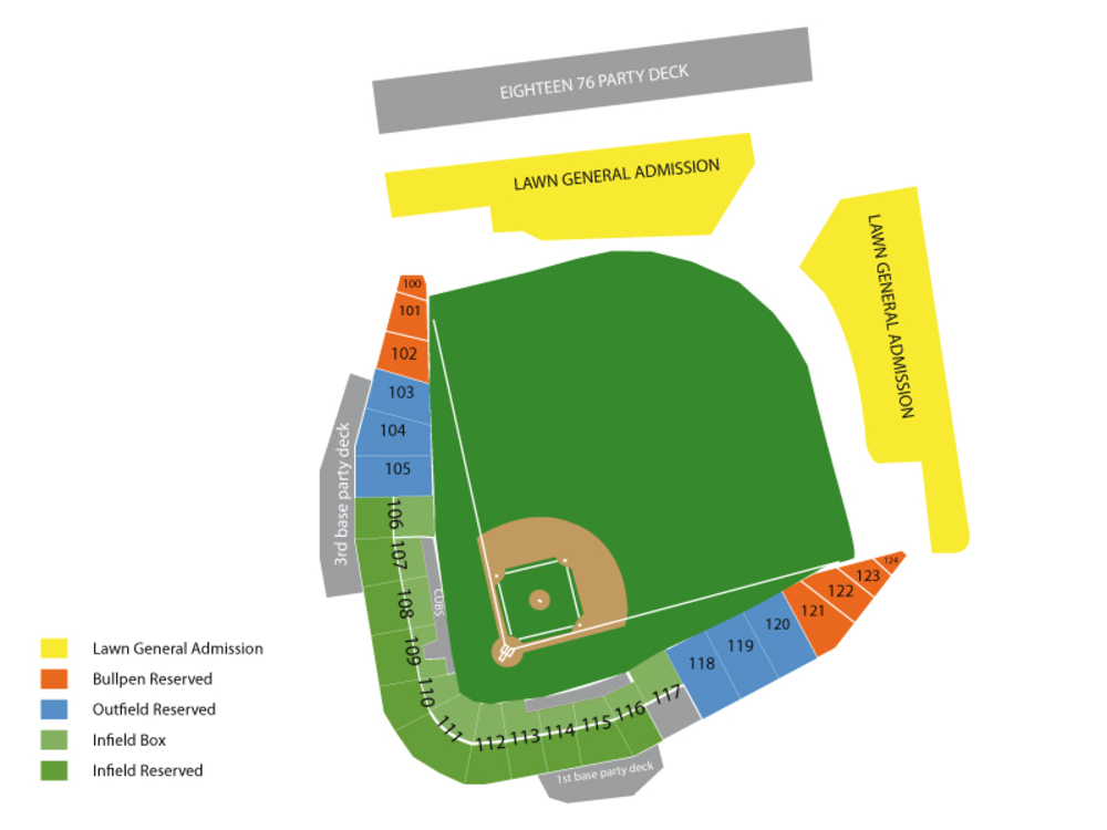 Sloan Park seating map
