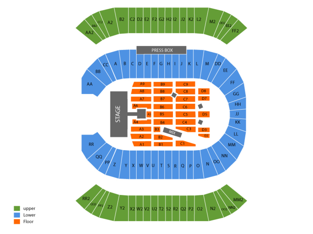Commonwealth Stadium - Edmonton seating map