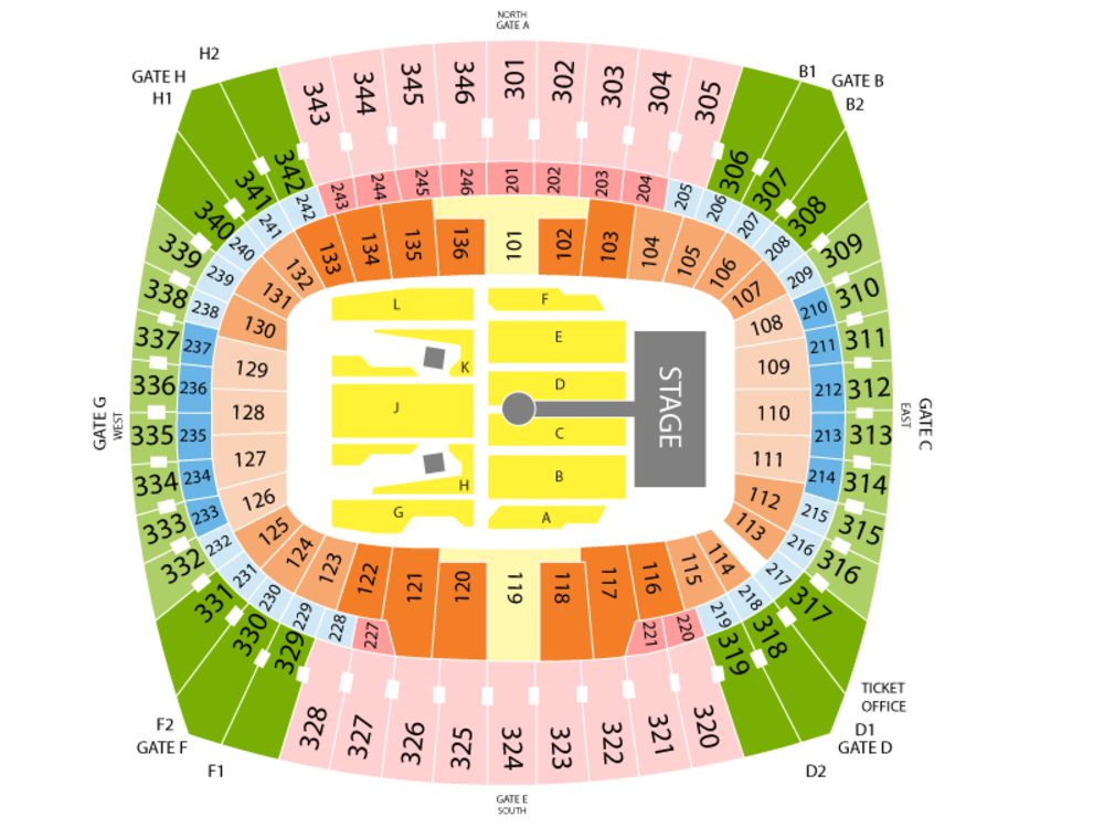 Arrowhead Stadium seating map