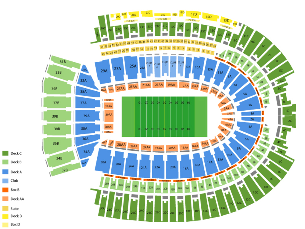Ohio Stadium seating map