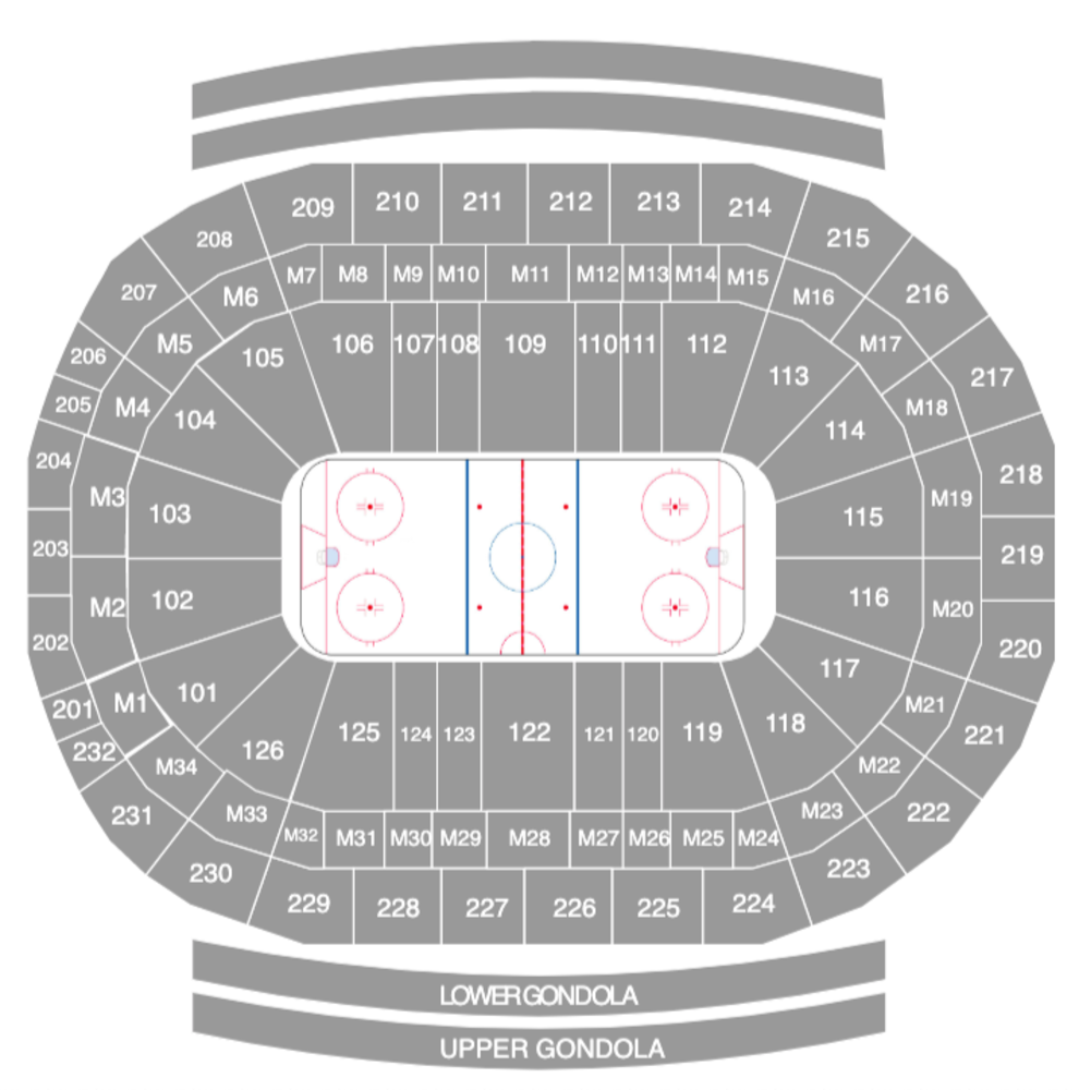 Little Caesars Arena seating map