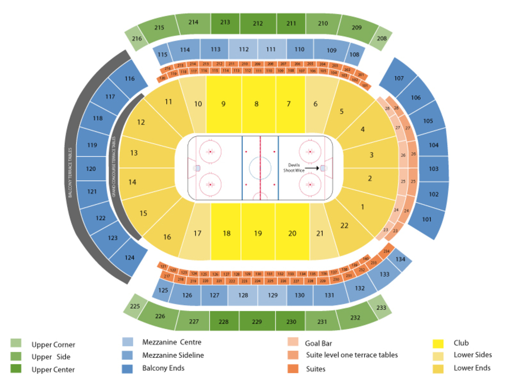 Prudential Center seating map