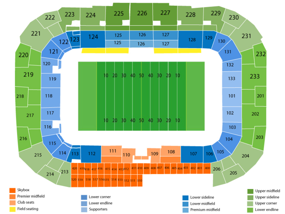 Sports Illustrated Stadium seating map