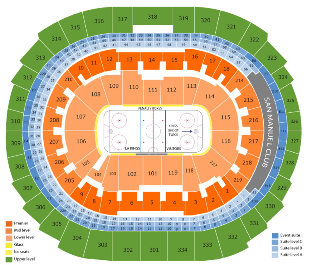Crypto.com Arena seating map