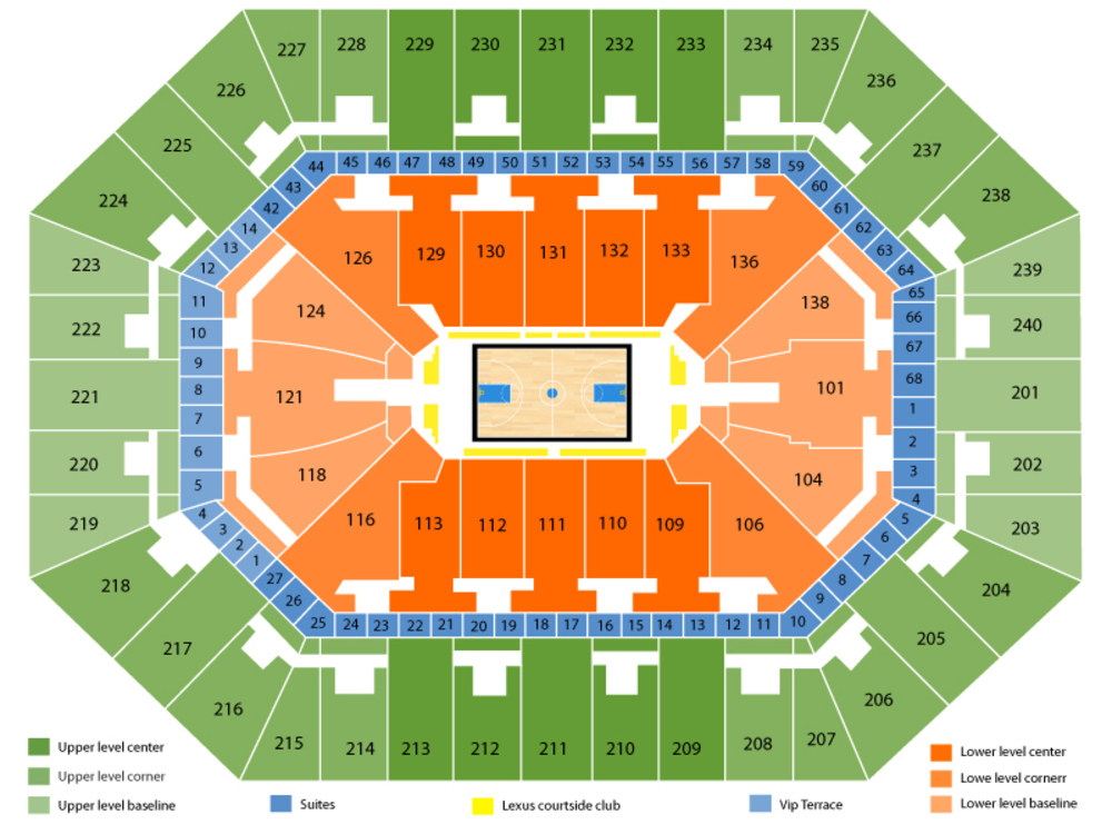 Target Center seating map