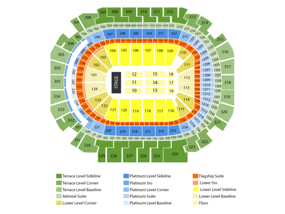 American Airlines Center seating map