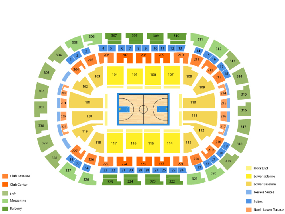 Paycom Center seating map