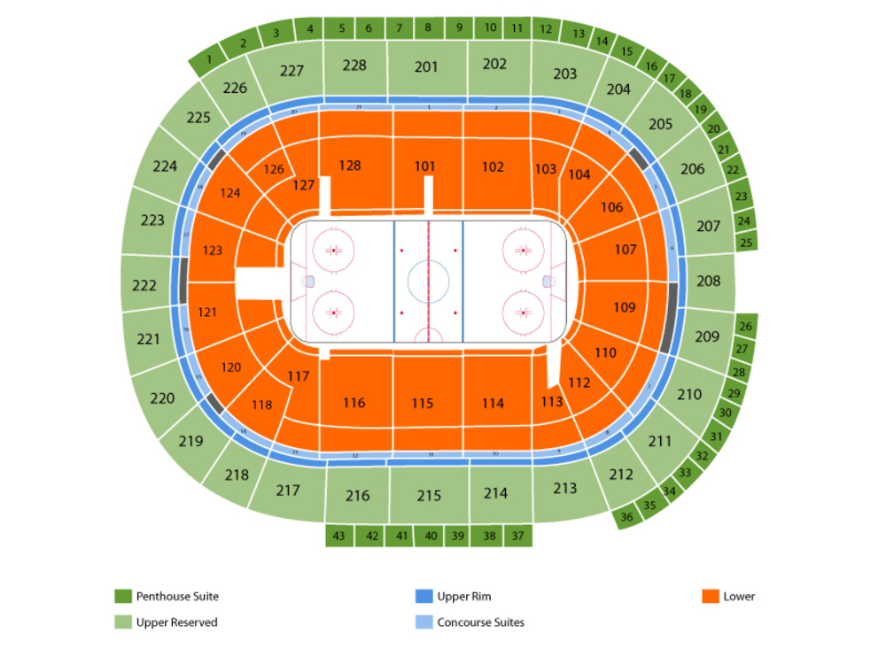 SAP Center seating map