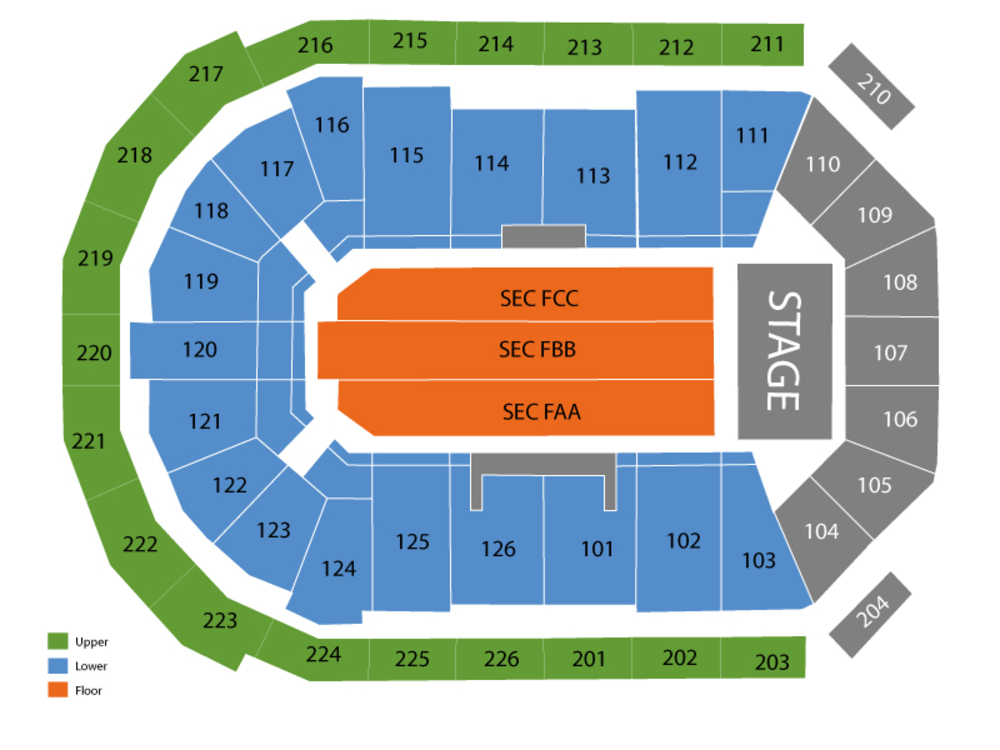 Maverik Center seating map