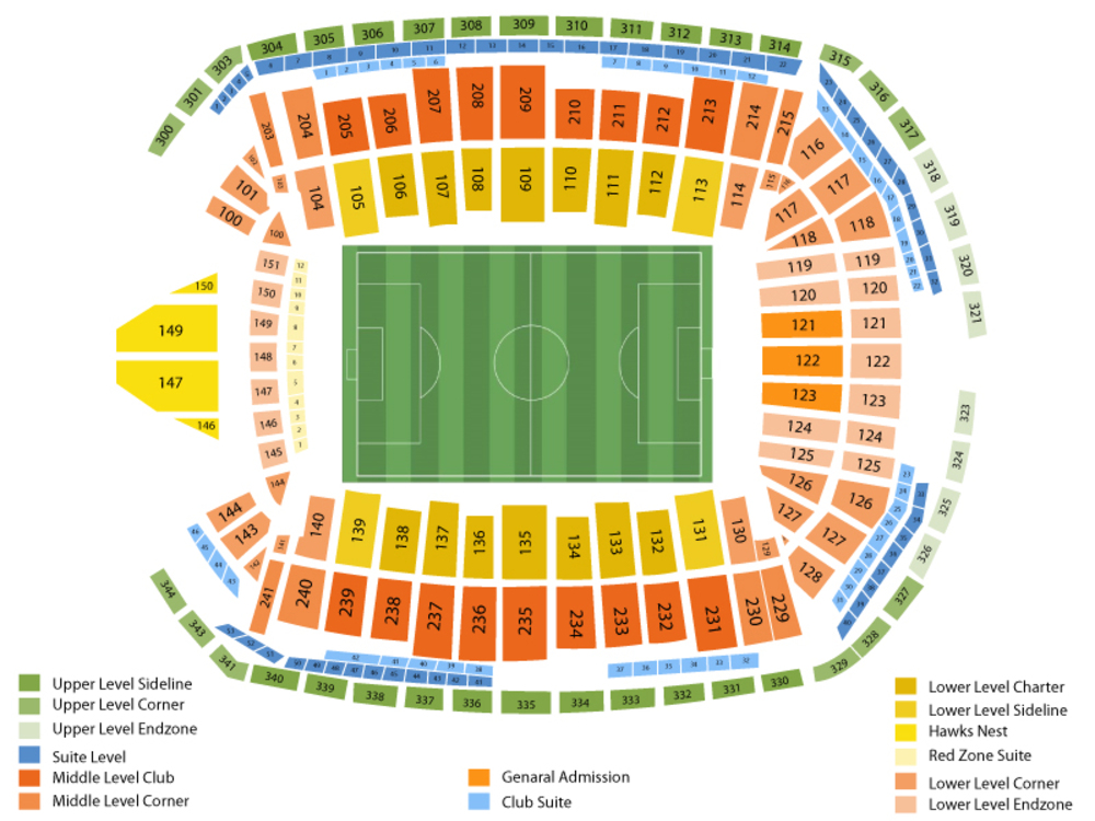 Lumen Field seating map